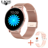 LIGE 2020 Fashion Smart Watch Ladies Heart Rate Blood Pressure