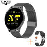 LIGE 2020 Fashion Smart Watch Ladies Heart Rate Blood Pressure