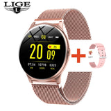 LIGE 2020 Fashion Smart Watch Ladies Heart Rate Blood Pressure